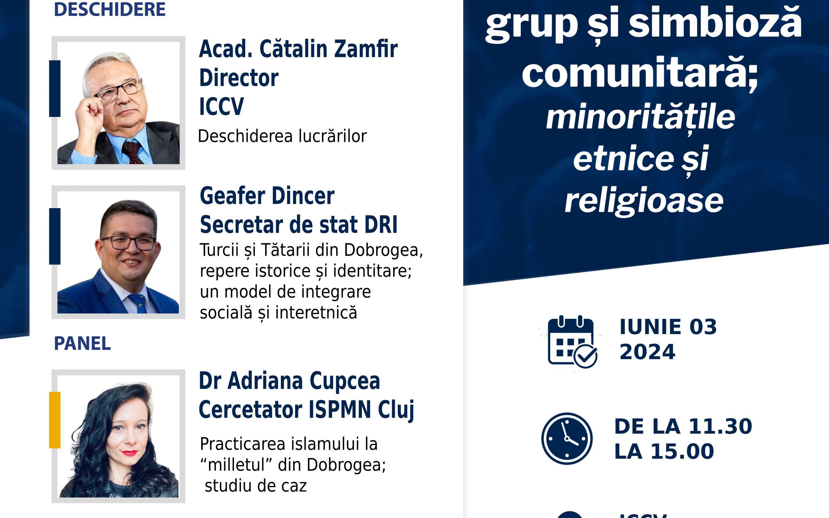 Conferinta : Identitate de grup și simbioză comunitară: Minoritățile etnice și religioase